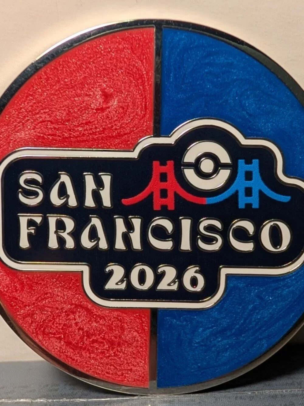 Pokemon Worlds 2026 Championships San Francisco Pikachu Coin Official Badge